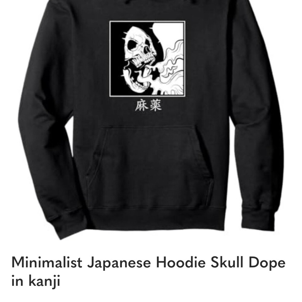 Men's Black Skull Graphic Hoodie
